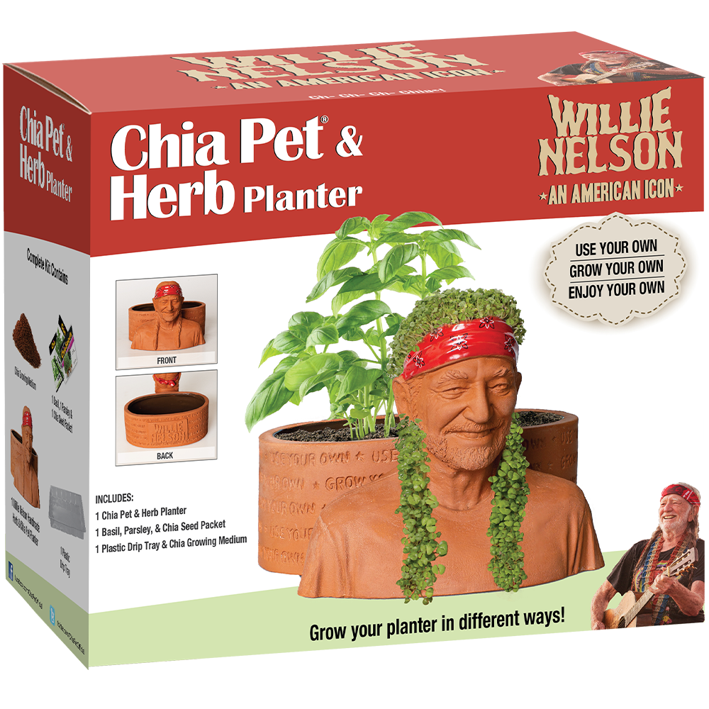 Willie Nelson Chia Pet Herb Planter - Image 7