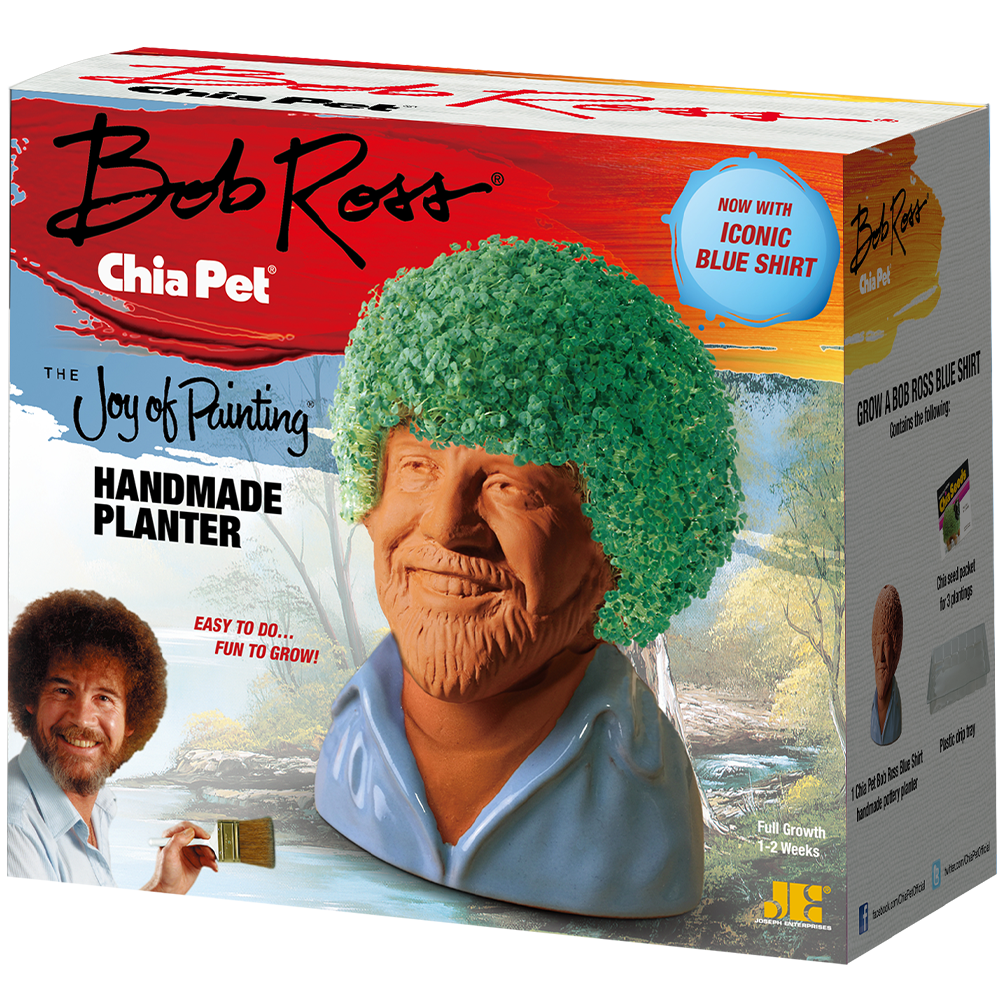 Bob Ross in Blue Shirt Chia Pet - Image 6